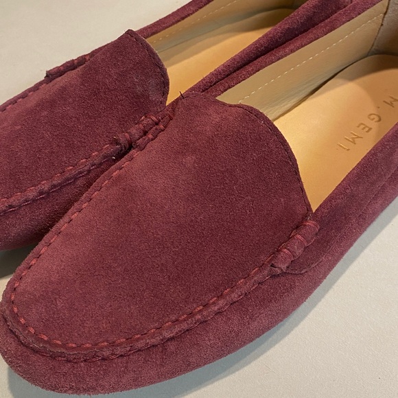 M. GEMI THE FELIZE SUEDE DRIVING SHOE MOCCASIN LOAFER BURGUNDY WOMENS SZ 39 - Picture 6 of 14